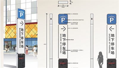 【奔流案例】萬達(dá)廣場停車立牌